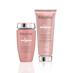 KÉRASTASE Chroma Absolute Chroma Shampoo & Conditioner Set for Sensitized or Damaged Color-Treated Hair, Protects and Hydrates, Fine To Medium Hair with Glycerin and Hyaluronic Acid