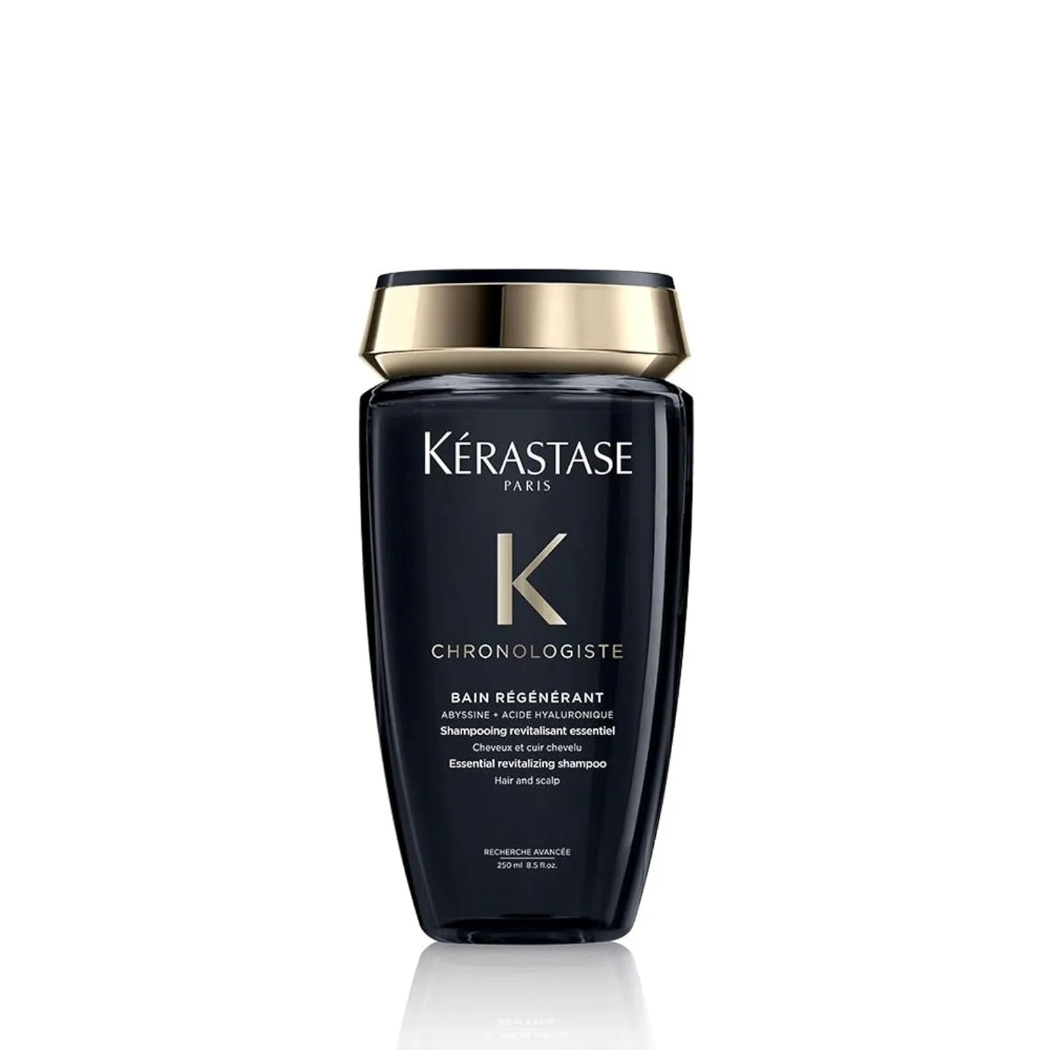 KÉRASTASE Chronologiste Régénérant Shampoo, Revitalizes Hair & Scalp with Hyaluronic Acid & Vitamin E for Dull, Dry, Brittle & Sensitized Hair Types, 8.5 Fl Oz