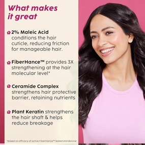 krinal Hibscus Bond Repair 10-in-1 Hair Serum | FiberHance | Repairs Damage Hair | Strengthens Keratin Structure | Provides 3X strengthening | 50ml