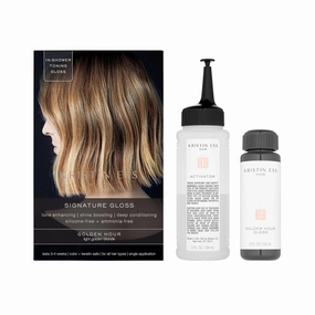 Kristin Ess Signature Hair Gloss Treatment in Golden Hour for Light Blonde Hair - Shine Boosting, Brightening   Tone Enhancing Glaze in 1 Application - Lasts up to 4 Weeks - Silicone   Ammonia Free