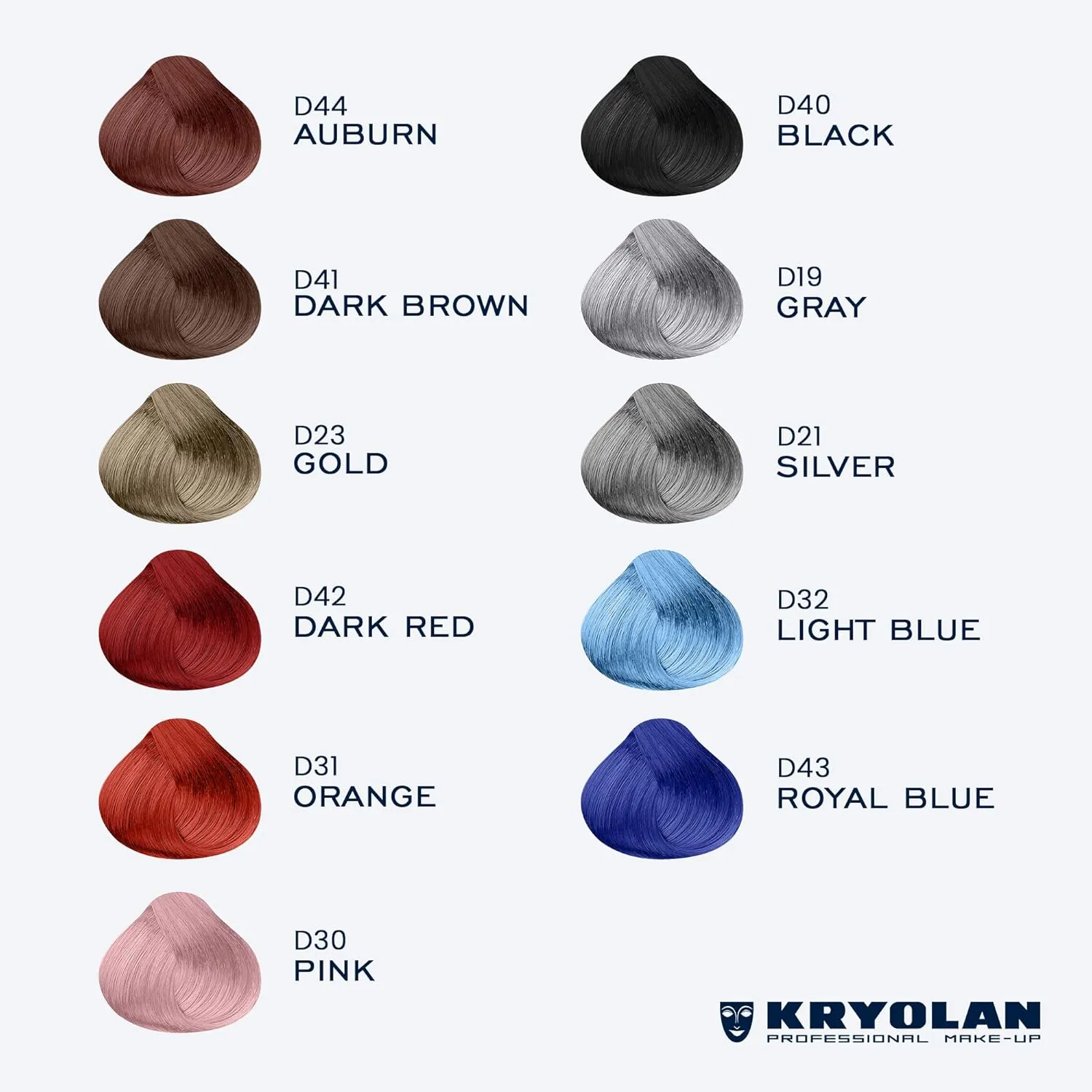 Kryolan Temporary Hair Color Spray- D19 Grey 150ml | Professional Quality & Washable | Colored Hair Spray for Professionals | Made In Germany