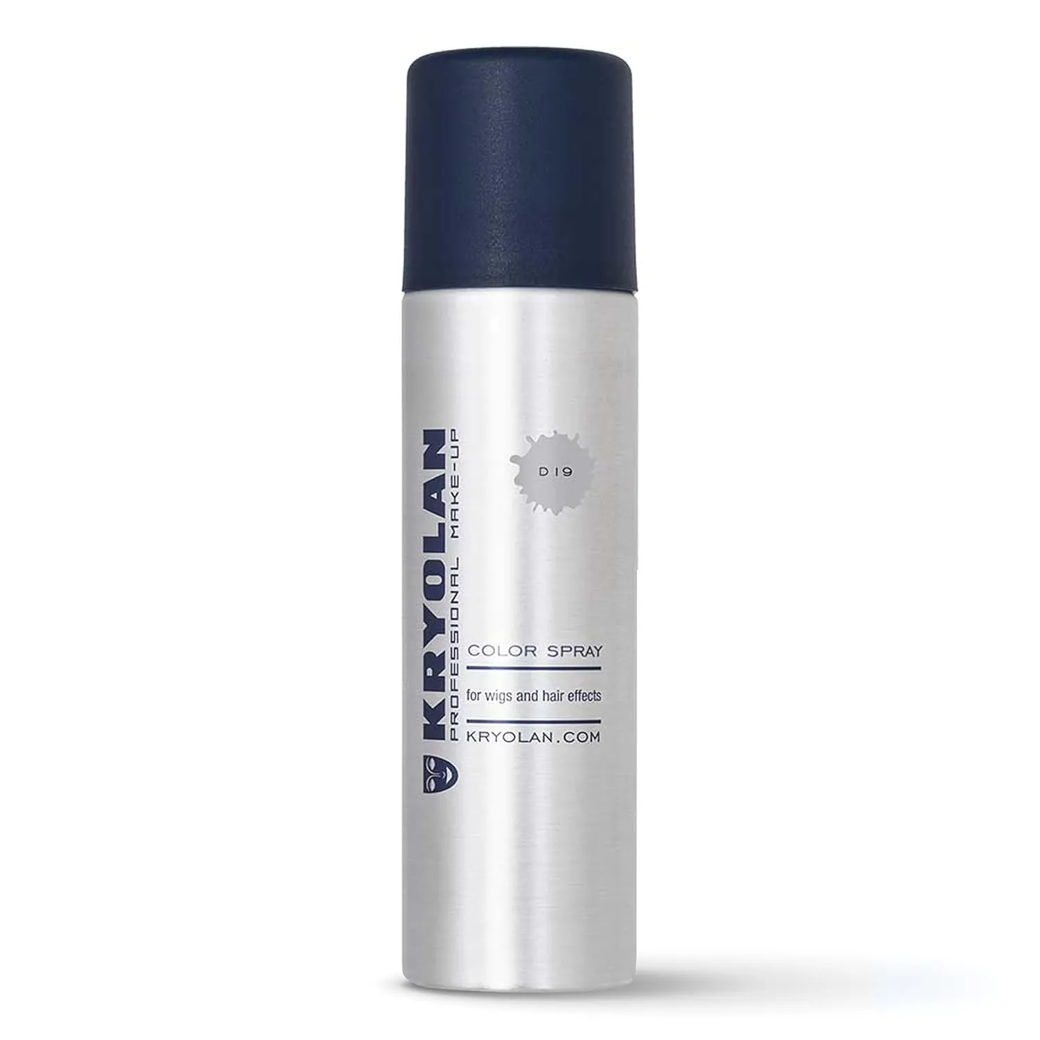 Kryolan Temporary Hair Color Spray- D19 Grey 150ml | Professional Quality & Washable | Colored Hair Spray for Professionals | Made In Germany