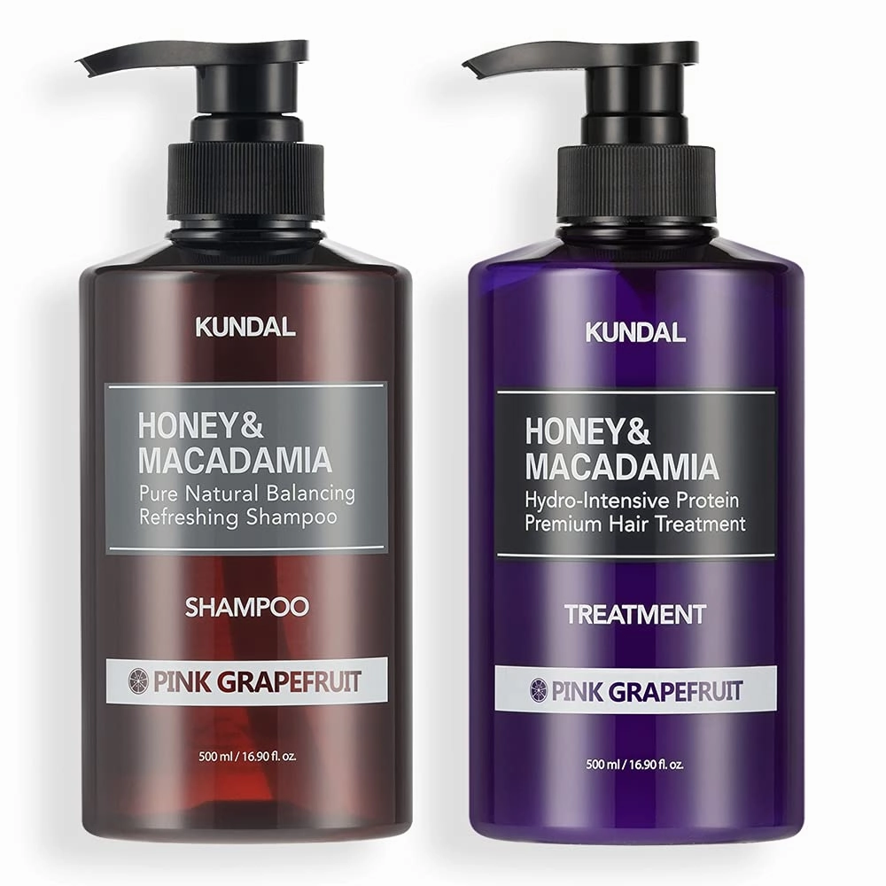 KUNDAL Natural Shampoo and Conditioner Set [Pink Grapefruit] - Korean Hair Care, Long Lasting Fragrance, Moisturize, Nourish, Frizz Control, Argan & Macadamia Oil, Sulfate-Free 16.9fl oz (Pack of 2)