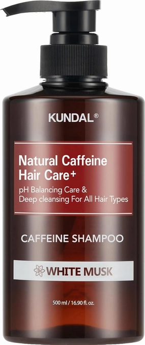 KUNDAL Official Caffeine Scalp Shampoo, 16.9 fl oz (500 ml), White Musk