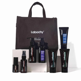 LABOCHY Shea Butter Hair Care Travel Kit, 7PCS Premium Travel Size Hair Products Moisturizing & Nourishing for Soft, Healthy Hair with Bag