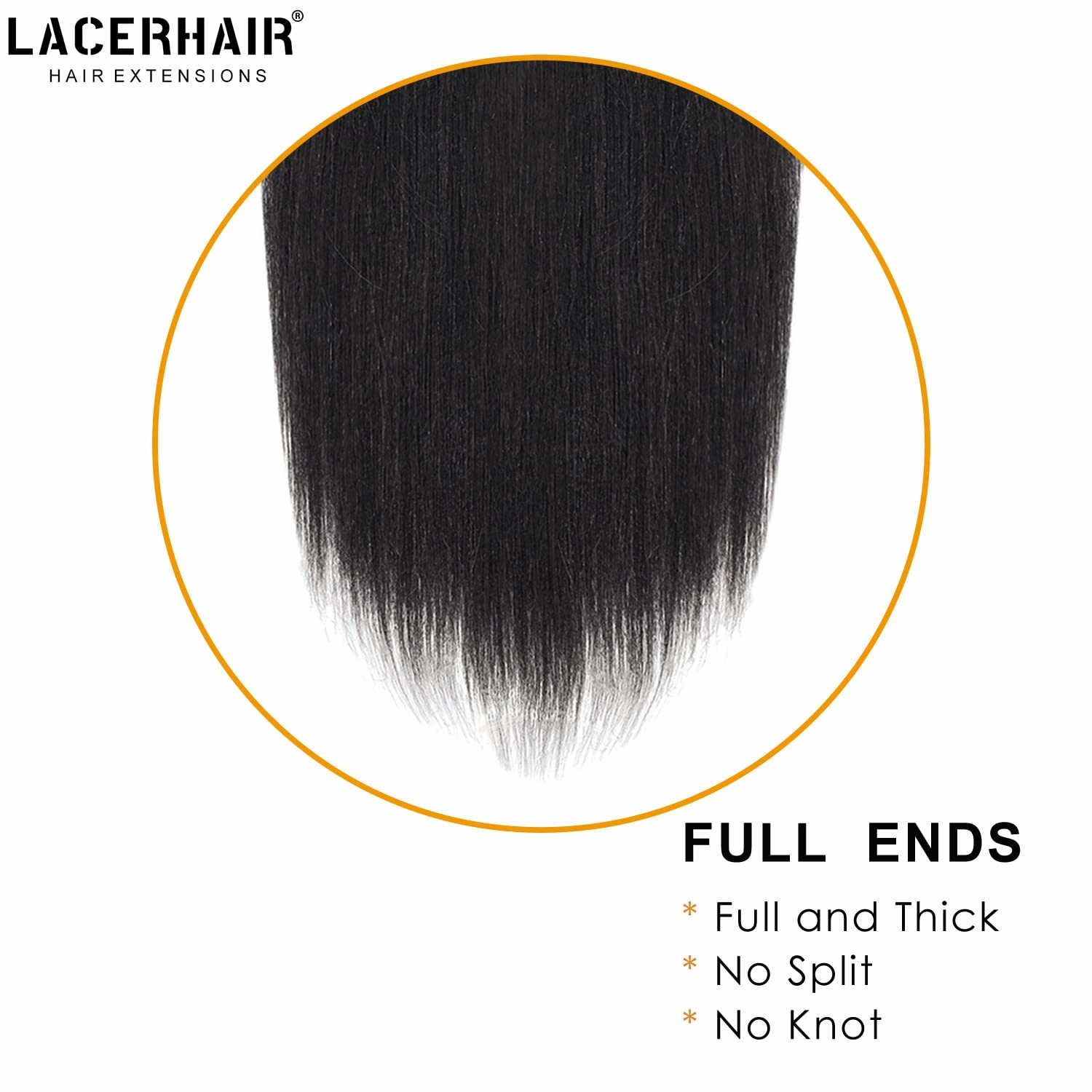 Lacer Soft Real Remy Thick Yaki Clip in Hair Extensions Human Hair, Jet Black 18inch Yaki Straight Human Hair Clip ins for African American Black Women Relaxed Hair 7 Pieces 120G with 17 Clips