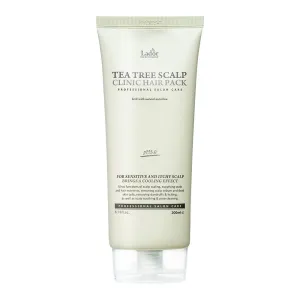 LA'DOR Hair Conditioner - Tea Tree Scalp Clinic Hair Pack, 6.76 Fl Oz - Calming & Nourishing with Snail Mucin, Green Tea, Aloe for Itchy Sensitive Dry Flaky Damaged Scalp