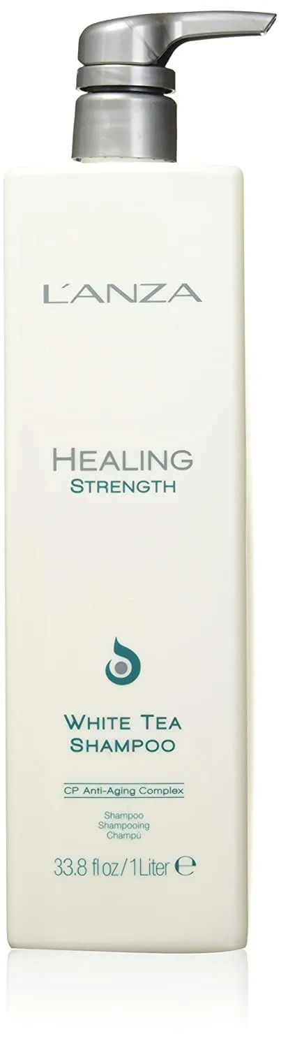 L'ANZA Healing Strength White Tea Shampoo, Hair Shampoo that Strengthens, Protects and Restores Weak, Fragile, and Aged Hair Against Split Ends & Frizz Control