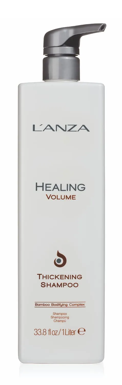 L'ANZA Healing Volume Thickening Shampoo, Boosts Shine, Volume, and Thickness of Fine Flat Hair, Hair Thickening Shampoo Rich with Bamboo and Keratin, Luxury Hair Care