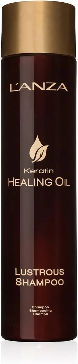 L'ANZA Keratin Healing Oil Lustrous Shampoo, Keratin Shampoo For Dry Damaged Hair, Boosts Shine, Strength and Hair Health, Repairing Damage and Prevents Frizz, Sulfate Free, Cruelty Free