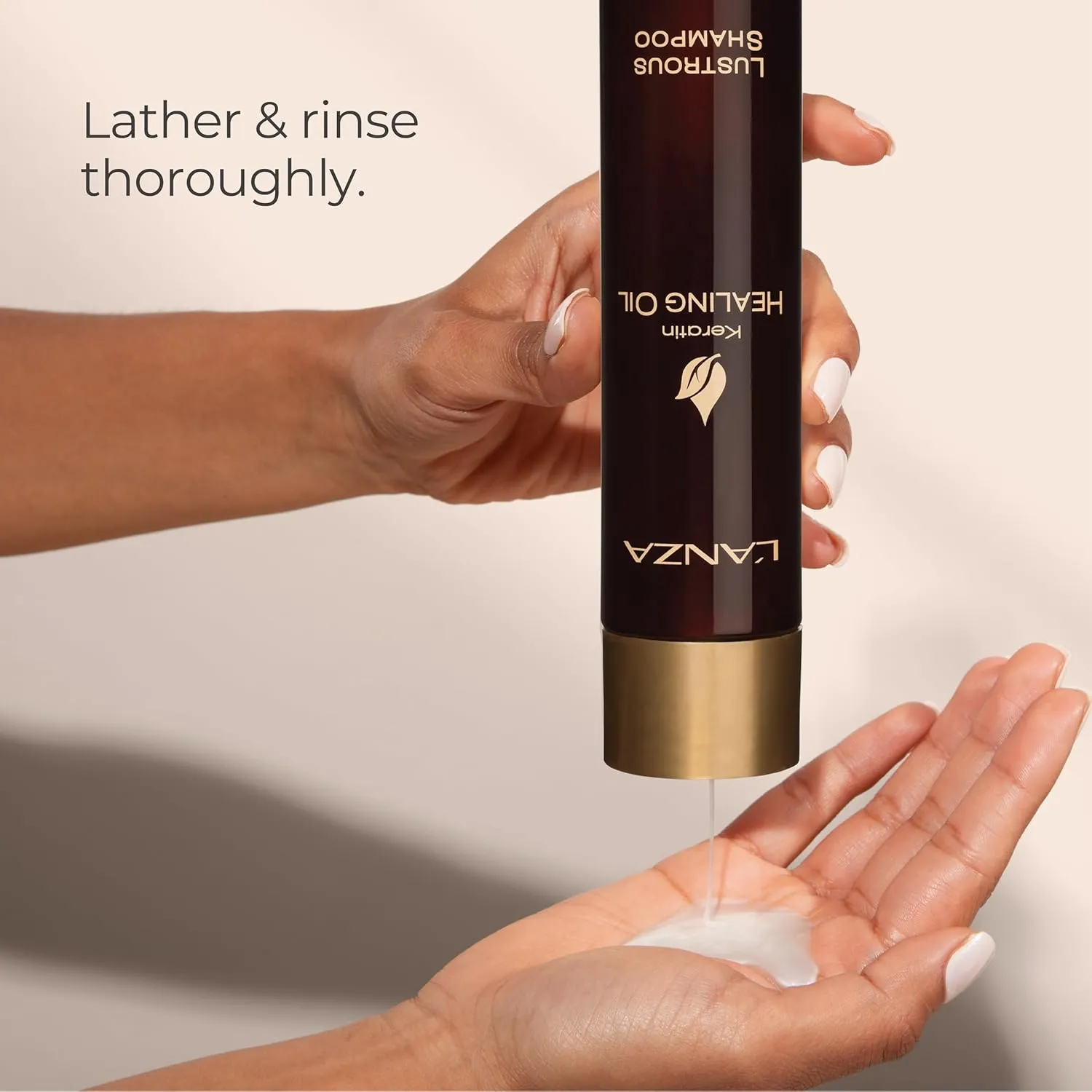 L'ANZA Keratin Healing Oil Lustrous Shampoo, Keratin Shampoo For Dry Damaged Hair, Boosts Shine, Strength and Hair Health, Repairing Damage and Prevents Frizz, Sulfate Free, Cruelty Free
