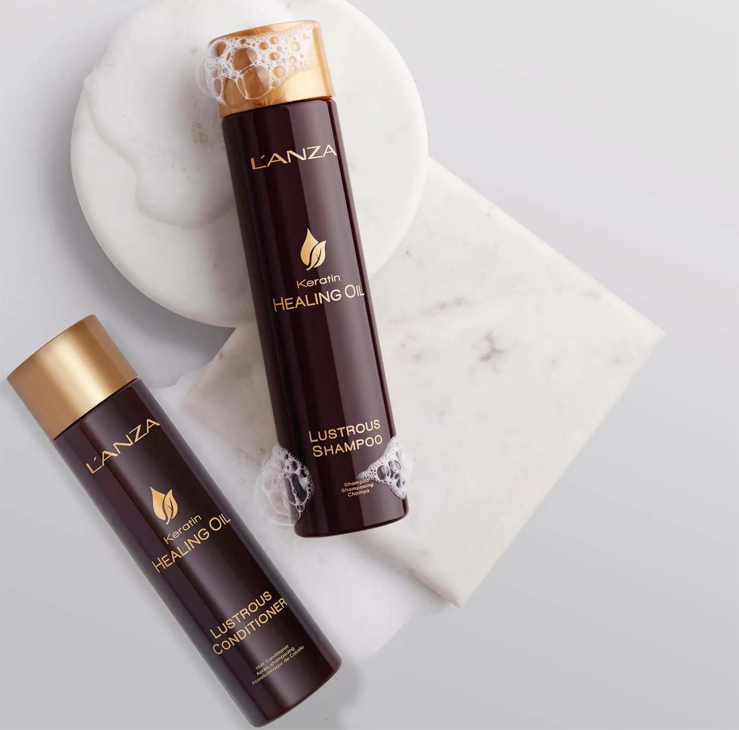 L'ANZA Keratin Healing Oil Lustrous Shampoo, Keratin Shampoo For Dry Damaged Hair, Boosts Shine, Strength and Hair Health, Repairing Damage and Prevents Frizz, Sulfate Free, Cruelty Free
