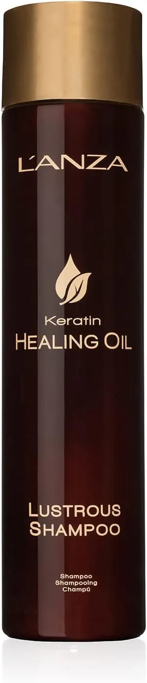 L'ANZA Keratin Healing Oil Lustrous Shampoo, Keratin Shampoo For Dry Damaged Hair, Boosts Shine, Strength and Hair Health, Repairing Damage and Prevents Frizz, Sulfate Free, Cruelty Free