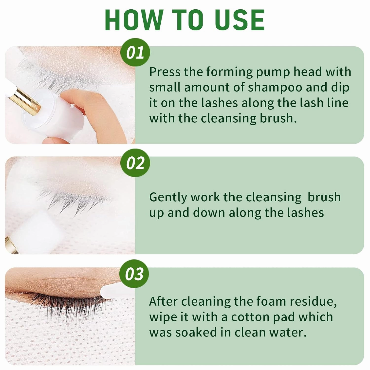 Lash Shampoo Bulk, Eyelash Cleanser for Extensions 2 Liters, Dispenser Pump, Non-irritating or Burning Eyelid Foaming Cleanser for Professional Salon and Home Use (Aloe Vera-2L)