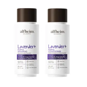 Lavender  Purple Shampoo & Conditioner Set | Tone-Correcting for Blonde, Silver & Gray Hair | Neutralizes Brass & Yellow Tones | Moisturizes, Protects Color & Adds Shine | 10.7 oz Each
