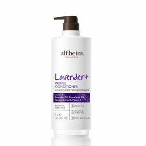 Lavender  Purple Conditioner | Neutralize Yellowing & Brass Tones | Sulfate-Free, Color-Safe Formula for Highlighted, Silver ＆ Blonde Hair | Inflused with Lavender & Grape Seed Oil | 33.8 oz