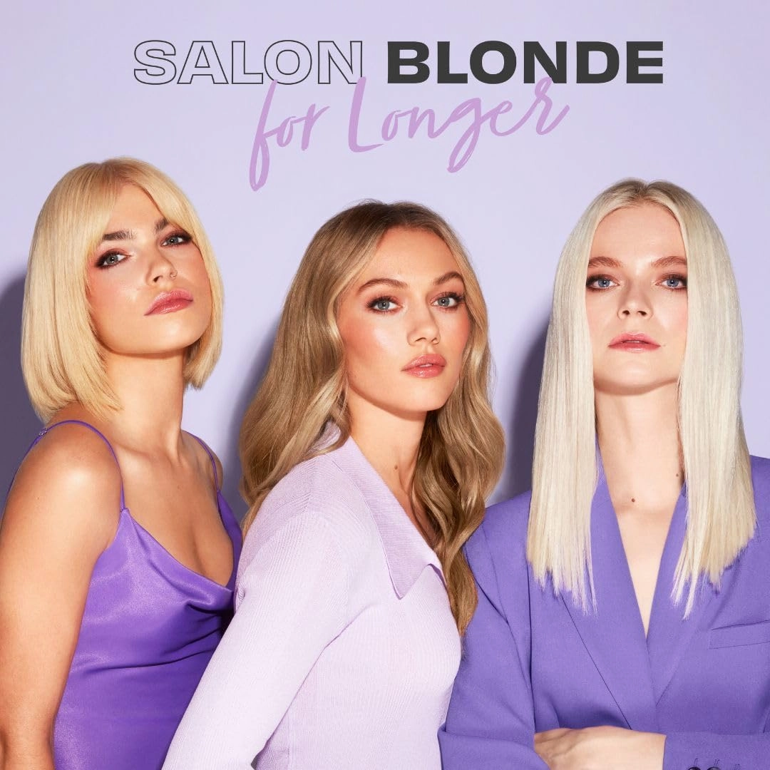 Lee Stafford Daily Blonde Shampoo | Bleach Blondes Everyday Care Cleanser - Best to Neutralizes Yellow Tones, Brightens & Refreshes for a Lighter Blonde, Hydrate Dry, Damaged Hair, 16.7 Fl Oz