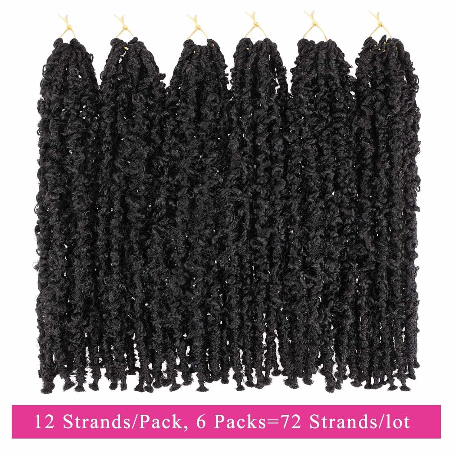 Leeven 12 Inch Pre-twisted Butterfly Locs Crochet Hair 6 Packs Short Crochet Butterfly Locs Dark Brown Synthetic Messy Distressed Faux Locs Crochet Hair Extensions for Women 4# 12 Strands/Pack