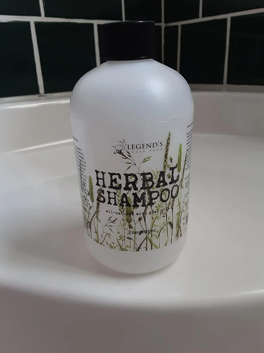 Legend's Creek Farm, Herbal Goat Milk Shampoo, Gently Cleansing & Soothing, Intense Softness & Shine, For Dry & Damaged Hair, 16 fl. Oz (Shampoo (Unscented))