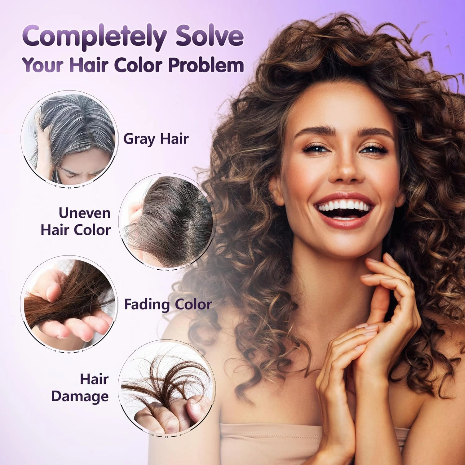 Leorx 3 In 1 Hair Dye and Color Shampoo, Chestnut Brown, 16.9 Fl Oz - Instant Herbal Refresh For Women & Men - Tintes Para El Cabello Profesional