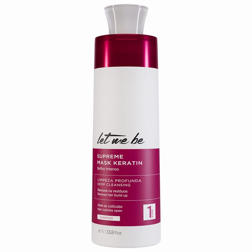 Let Me Be Supreme Mask Keratin Shampoo – 1000ml / 33.8 fl.oz – Nourishing Shampoo with Keratin for Frizz Control, Smoothness & Shine – Suitable for All Hair Types