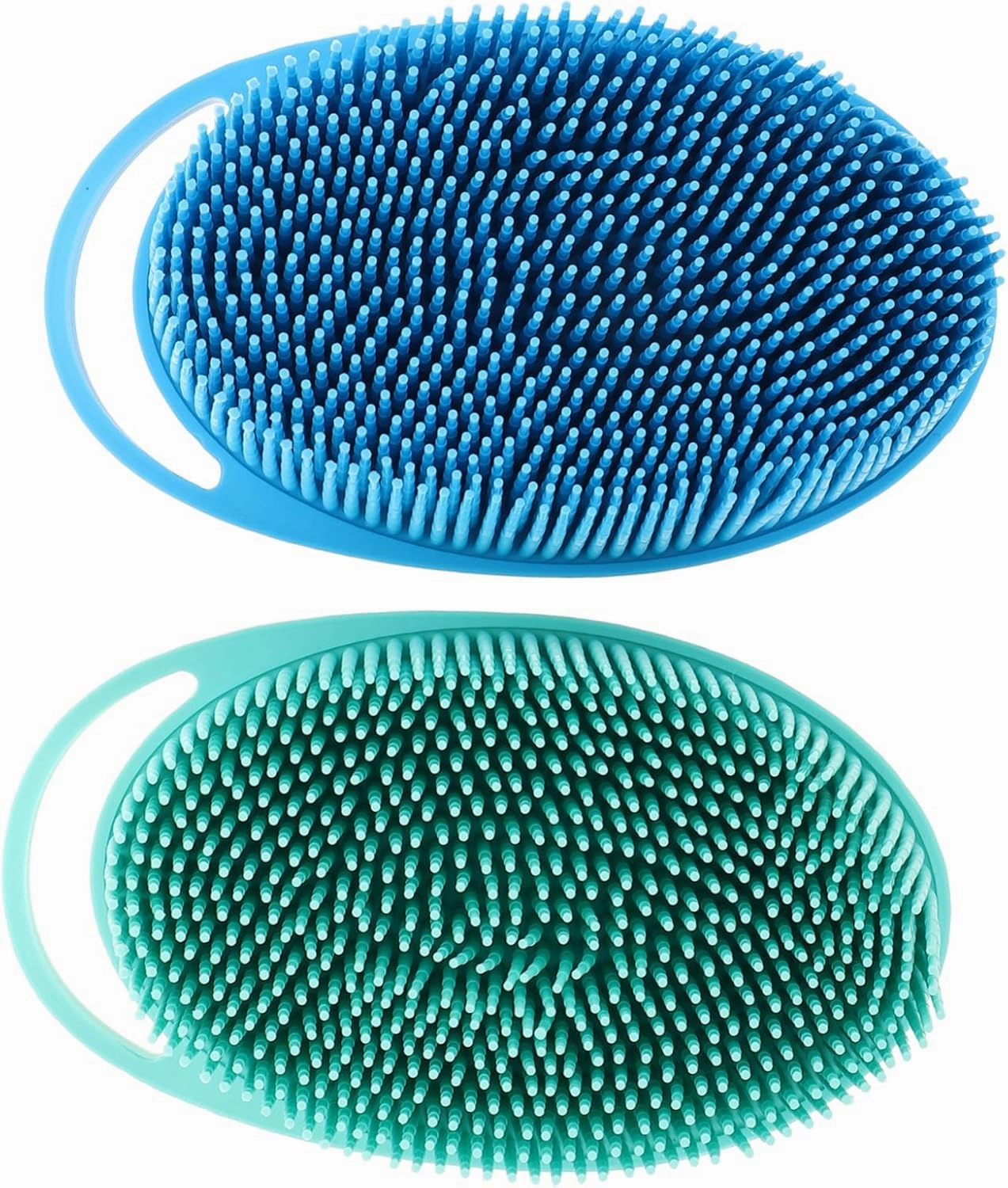 LIFKOME 2pcs Silicone Bath Scrubber Exfoliating Body and Face Cleansing Brush for Shower Essentials Soft and Gentle for Adults and Relaxing Massage and Skin Care