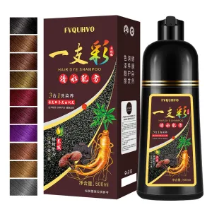 Light Brown Hair Dye Shampoo for Vibrant Hair, Natural & Long-lasting Hair Color Shampoo Para Canas Mujer, 3 in 1 Herbal Shampoo Hair Dye, Gifts for Men Women 500ml