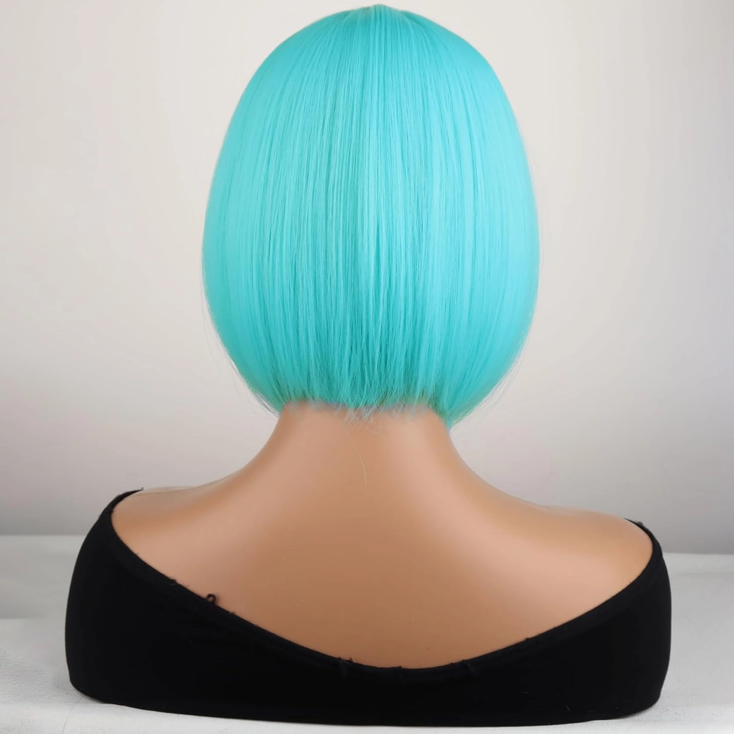 Light Blue Wig Short Bob Wigs Short Straight Blue Teal Wig for Women Girls Middle Part Heat Resistant Synthetic Wigs for Daily Use Cosplay Wig With Wig Cap