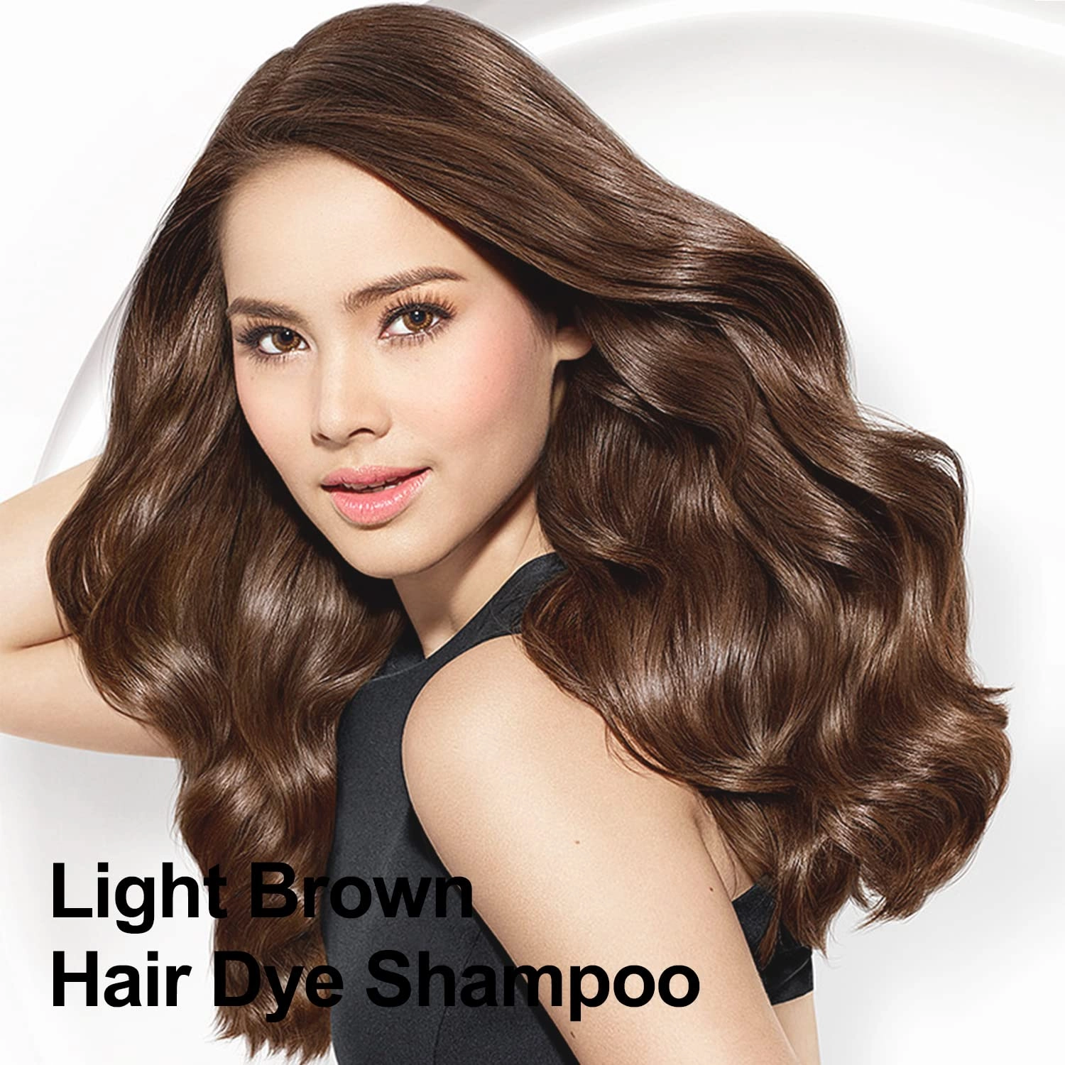 Light Brown Hair Dye 16.9 Fl Oz, Argan Oil Light Brown Hair Shampoo, 3 in 1 Hair Dye Shampoo, Easy To Use, Semi-Permanent Hair Color Shampoo (Light Brown)