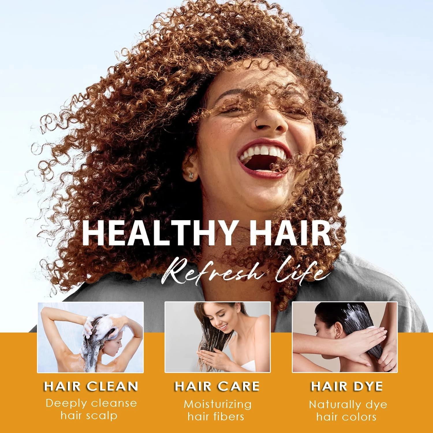 Light Brown Hair Dye Shampoo 3 in 1, Magic Dye Colors in Minutes-Long Lasting & Easy to Use Argan Oil Herbal Hair Color Shampoo champu con tinte para canas 500ml