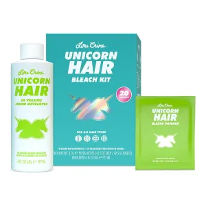 Lime Crime Unicorn Hair Bleach Kit - Includes 20 Volume Cream Developer & Bleach Powder - Lightener for Dark Hair - Bleaching Powder Lightening Kit