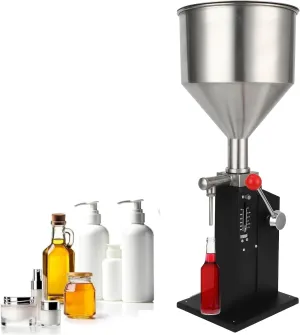 Liquid Filling Machine,Bottle Filling Machine, A03 Pro 5-50ml Manual Filling Machine For Cream/Cosmetic/Perfume/Medicine/Shampoo- No Shelf