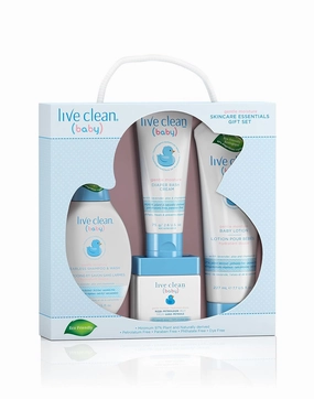 Live Clean Baby Gentle Moisture Skincare Essentials Gift Set, 4-Piece