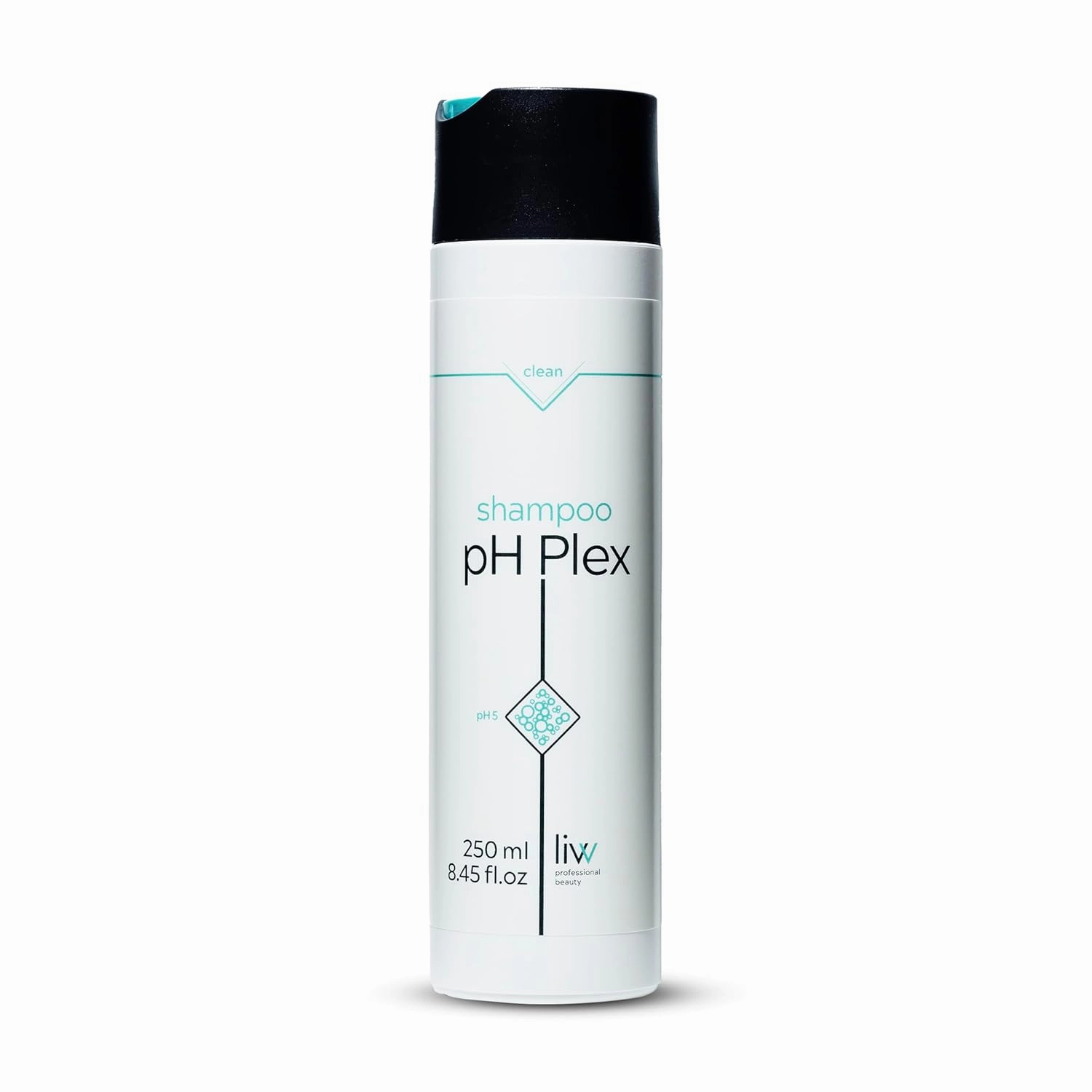 LIW pH Plex Clean Shampoo - Bond Building, Salon Quality, Immediately Visible Results - Ultra-Rich, Malic Acid Infused Daily Shampoo to Repair Damaged Hair - Cruelty Free & Vegan - 250 ml