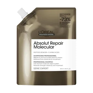 L'Oréal Professionnel Paris Absolut Repair Molecular Shampoo - Repairs Damage & Restores Strength For All Damaged Hair, With Peptide Bonder & Amino Acids, Sulfate-Free