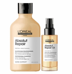 Loreal Professionnel Absolut Repair Gold Shampoo & Oil Bundle