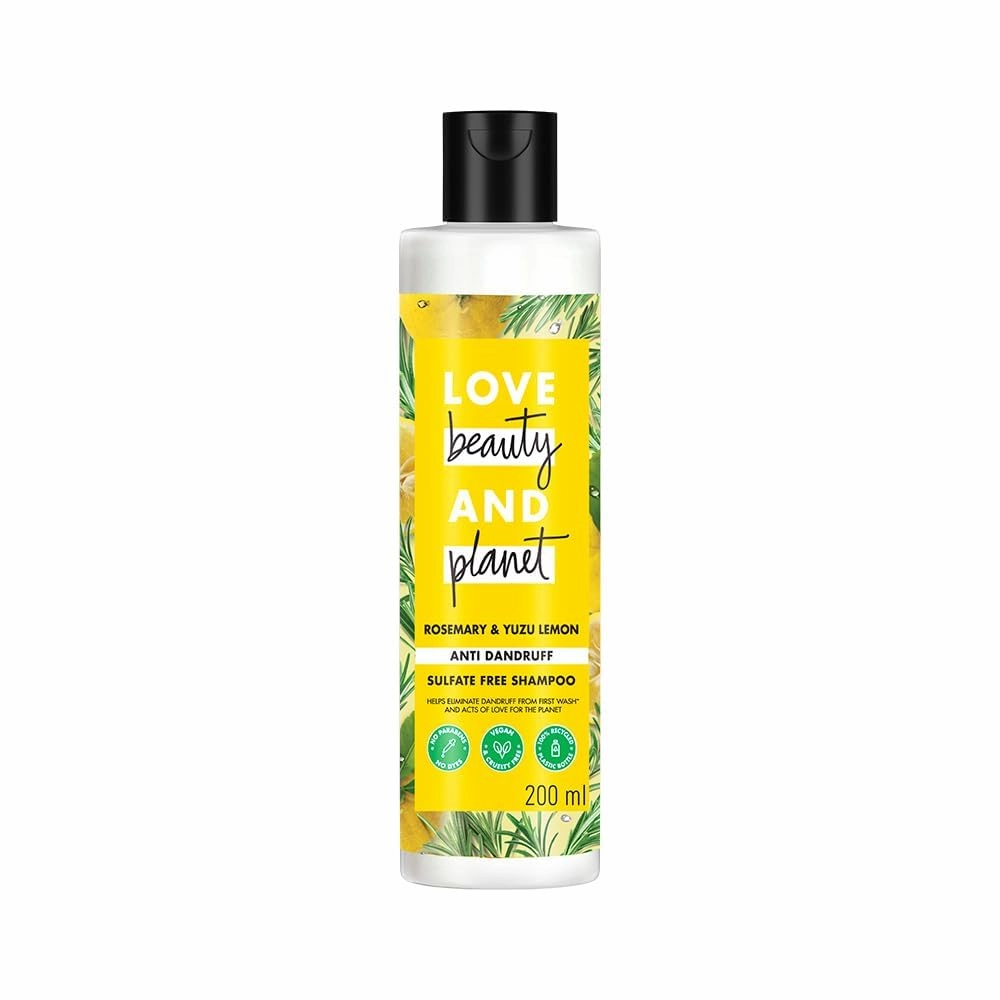 Loves Beauty & Planet Rosemary & Yuzu Lemon Sulfate Free Anti Dandruff Shampoo 200Ml