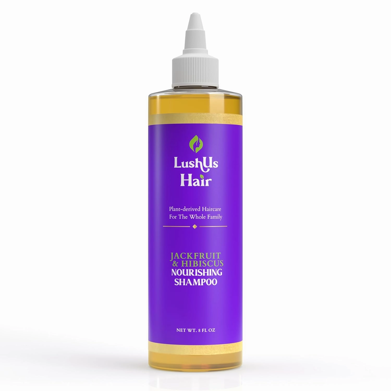 LushUs Hair Hydrating Shampoo – Jackfruit & Hibiscus – Plant-Based, Vegan Formula with Aloe Vera Juice for All Hair Types – Gentle Cleanse & Moisture Boost – 8 fl oz