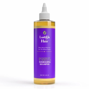 LushUs Hair Hydrating Shampoo – Jackfruit & Hibiscus – Plant-Based, Vegan Formula with Aloe Vera Juice for All Hair Types – Gentle Cleanse & Moisture Boost – 8 fl oz