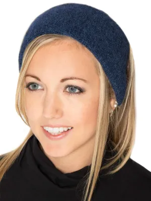 Luxury Alpaca Headband Jojoba Oil Infused - Heather Steel Blue/Grey