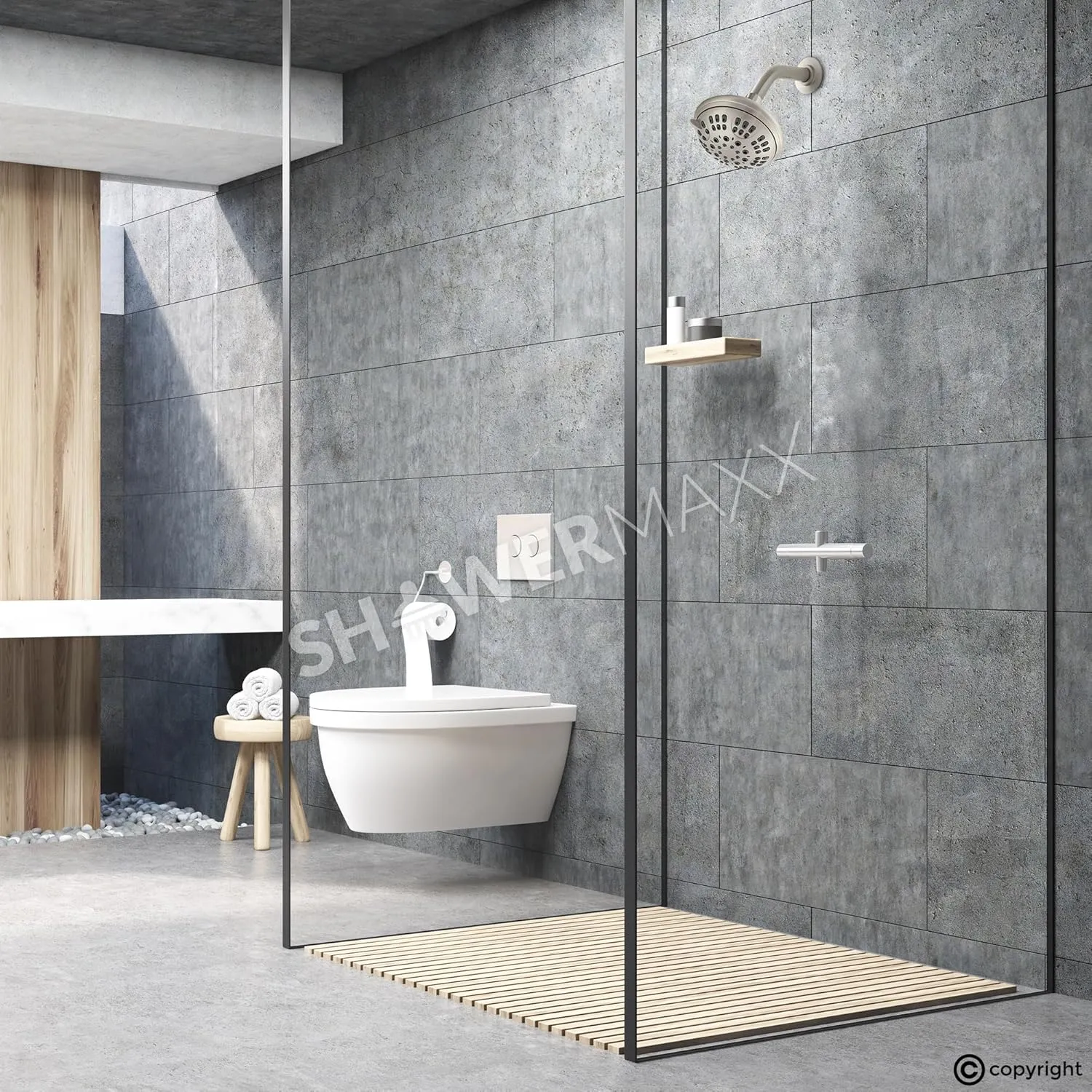 Luxury Spa Series , 6 Spray Setting, 4.5 Inch Adjustable High Pressure Shower Head Fixture for Hard Water, 360-Degree Tilt Massage Shower System - Brushed Nickel