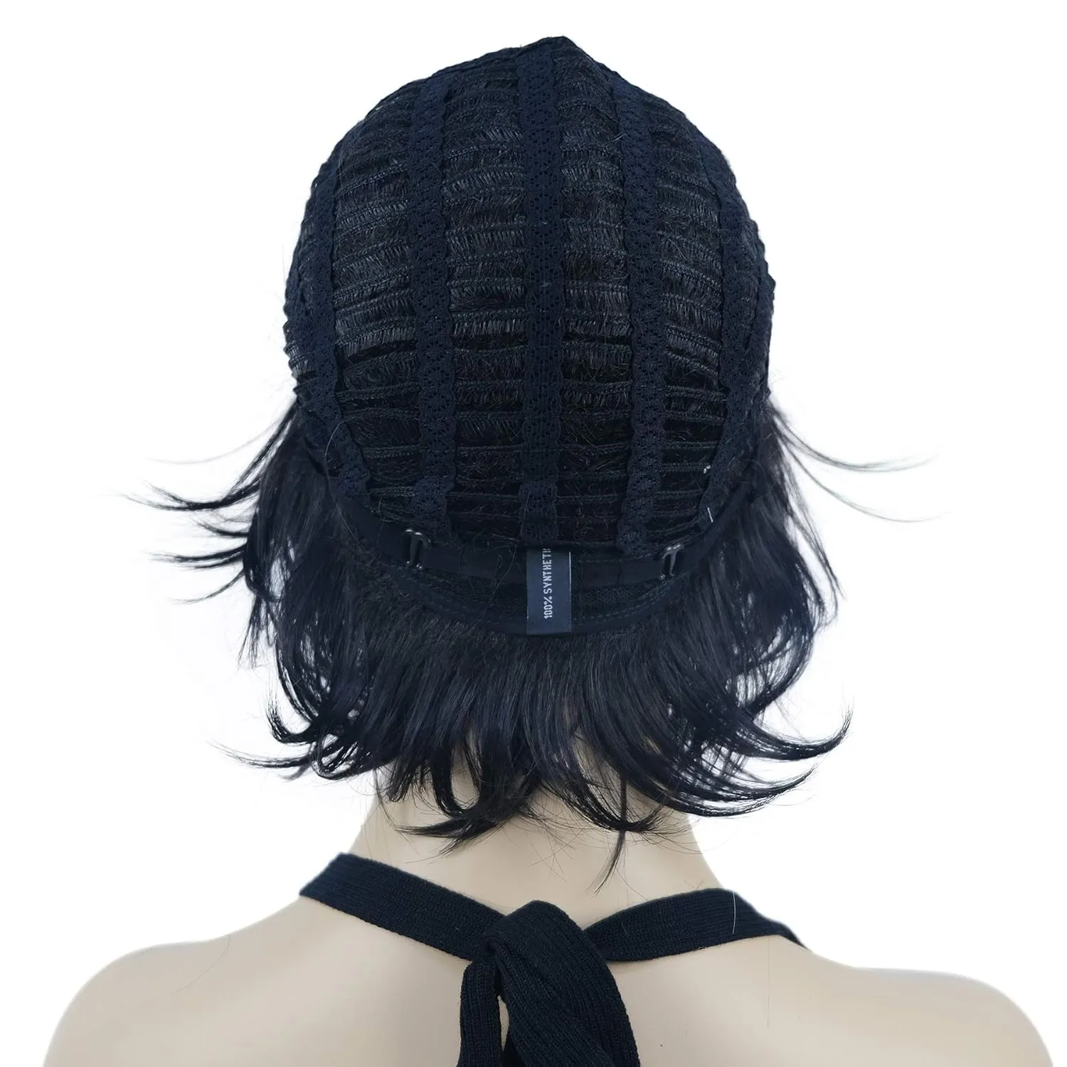 Lydell Short Layered Shaggy Wavy Full Synthetic Wigs (Natural black)