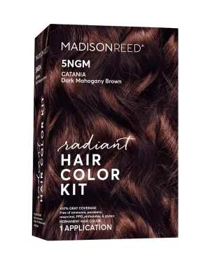 Madison Reed Radiant Hair Color Kit, Dark Cinnamon Brown for 100% Gray Coverage, Ammonia-Free, 5NGM Catania Brown, Permanent Hair Dye, Pack of 1
