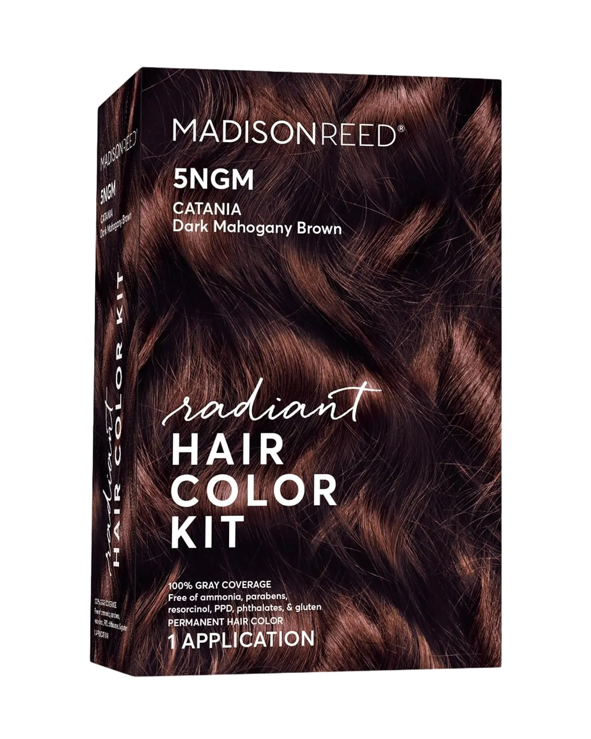 Madison Reed Radiant Hair Color Kit, Dark Cinnamon Brown for 100% Gray Coverage, Ammonia-Free, 5NGM Catania Brown, Permanent Hair Dye, Pack of 1
