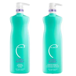 Malibu C Blondes Enhancing Shampoo & Conditioner Duo (33.8 oz) - Revitalizing Purple Shampoo & Conditioner for Hair Health   Brilliancy - Blondes Hair Care