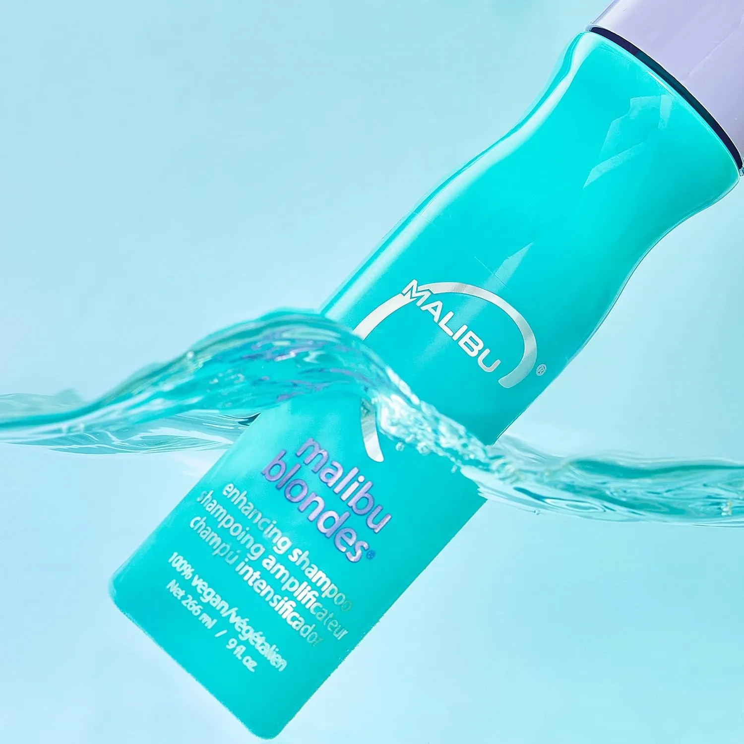 Malibu C Blondes Enhancing Shampoo - Sulfate-Free Purple Shampoo for Blondes - Helps Preserve Highlights & Remove Brassiness - Moisturizing & Revitalizing Hair Care