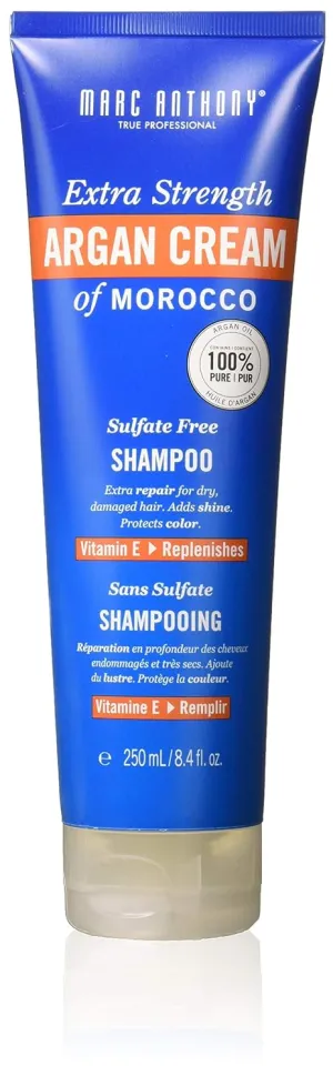 Marc Anthony Argan Cream Shampoo 8.4 Ounce Extra-Strength (250ml) (6 Pack)