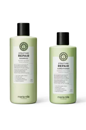 Maria Nila Structure Repair, Shampoo & Conditioner, For Damaged & Chemically Treated Hair, Algae Extract Rebuilds & Moisturizes, 100% Vegan & Sulfate/Paraben free