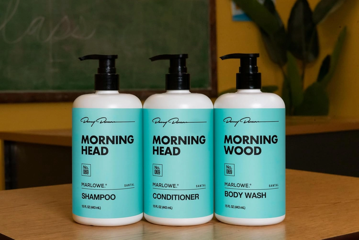 MARLOWE. No. 069 Morning Head Shampoo 15 Fl Oz, Mens Shampoo with Argan Oil & Coconut Oil, Invigorates & Refreshes Hair, Santal Scent