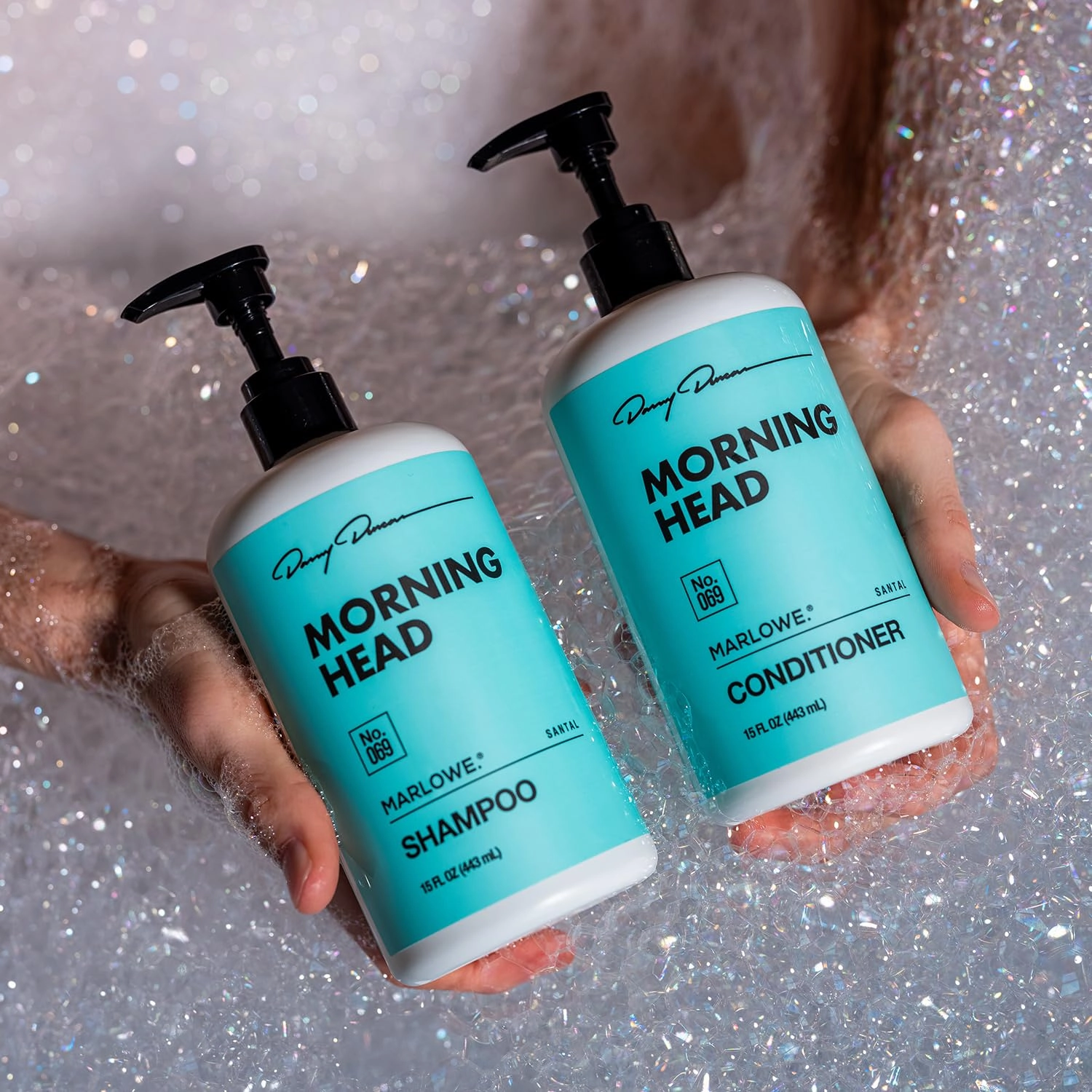 MARLOWE. No. 069 Morning Head Shampoo 15 Fl Oz, Mens Shampoo with Argan Oil & Coconut Oil, Invigorates & Refreshes Hair, Santal Scent